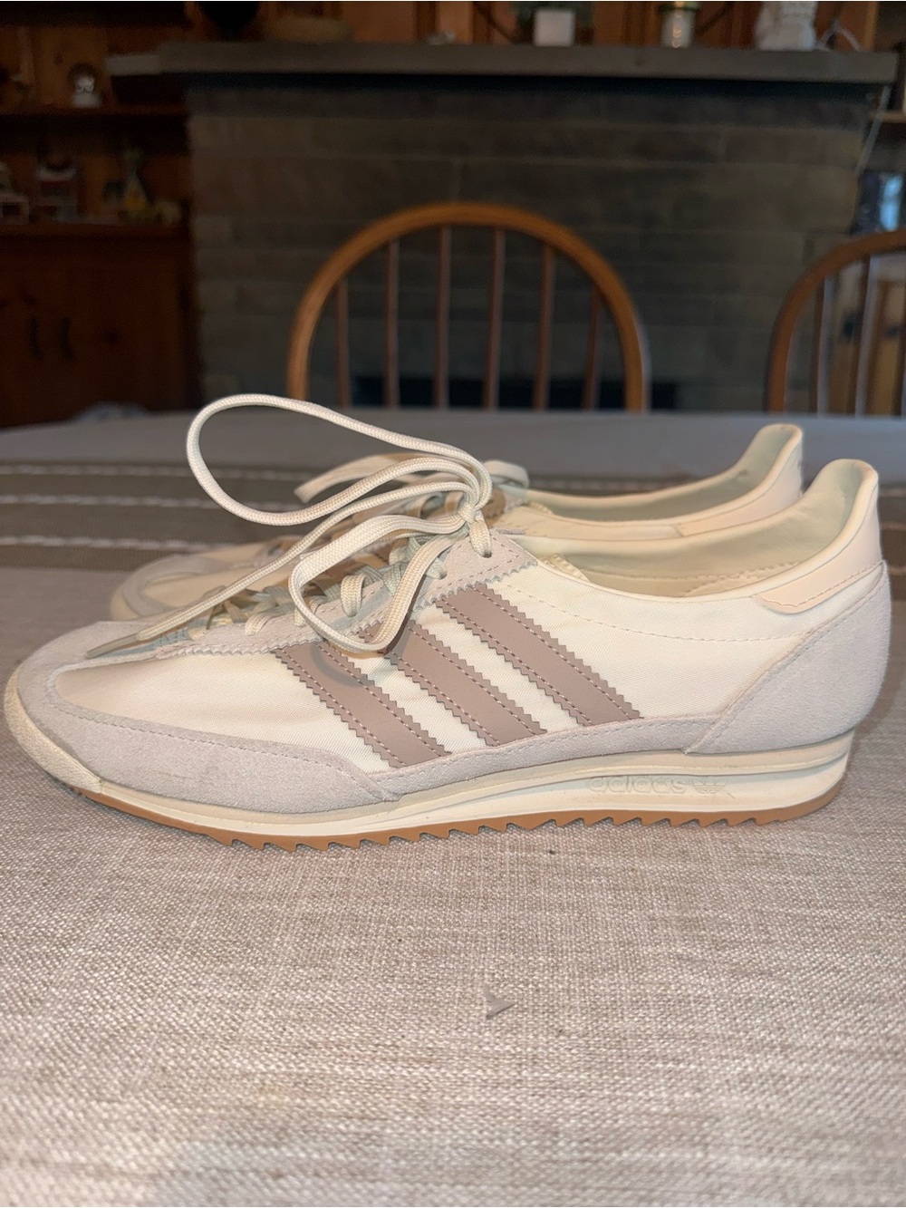 adidas Women's Cream & Taupe Retro Runner Sneakers